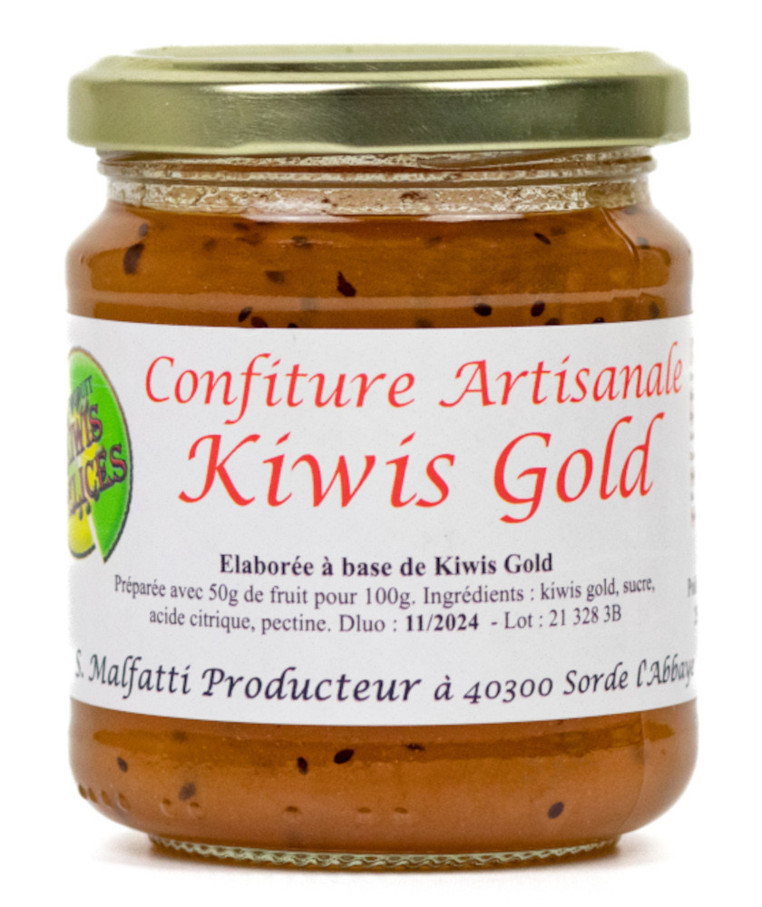 Confiture à base de Kiwis Gold nature - 250g